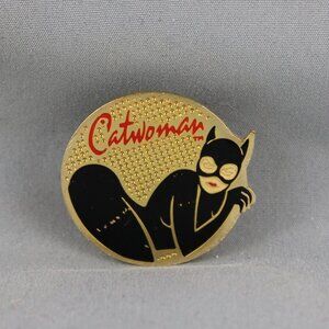 Vintage Comic Pin - 1990s Catwoman - Inlaid Pin